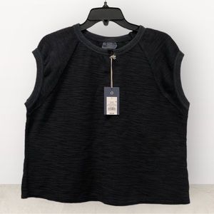 Universal Thread thicker charcoal textured crop 100% cotton‎ tank top